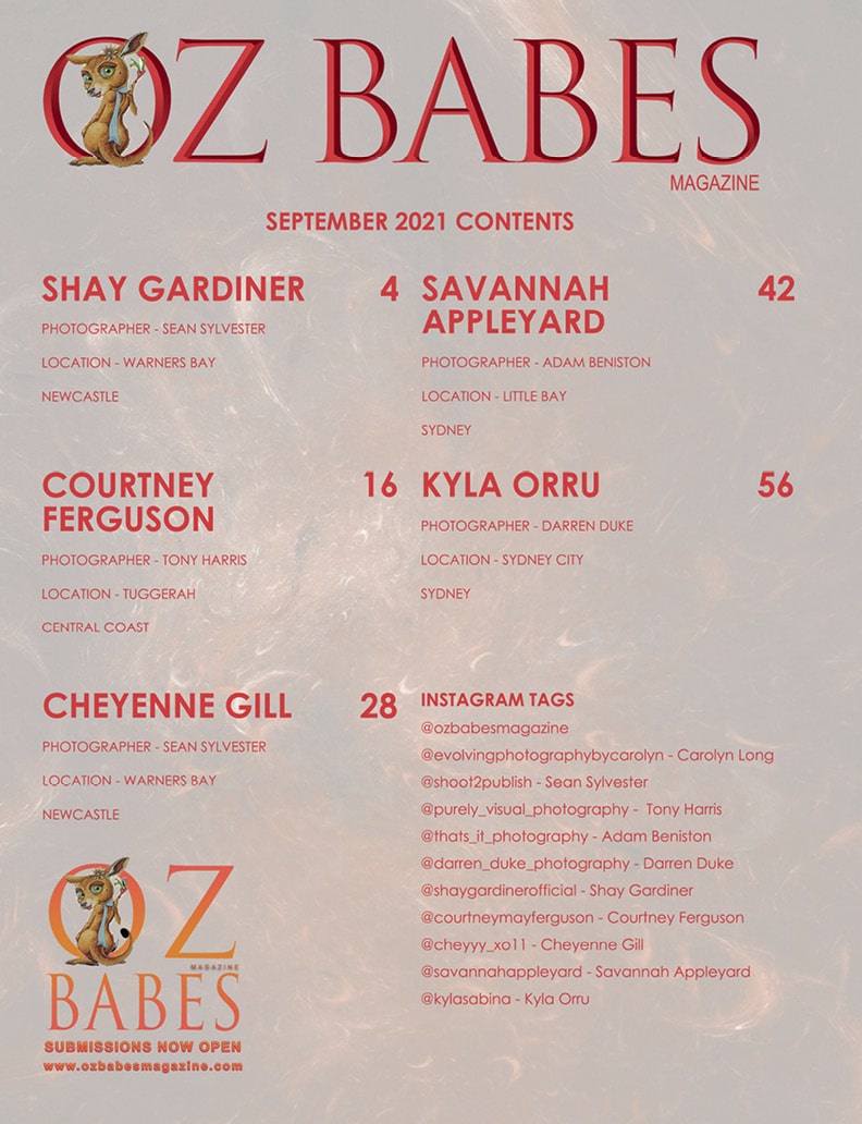 Oz Babes Magazine - September 2021 - Cheyenne Gill