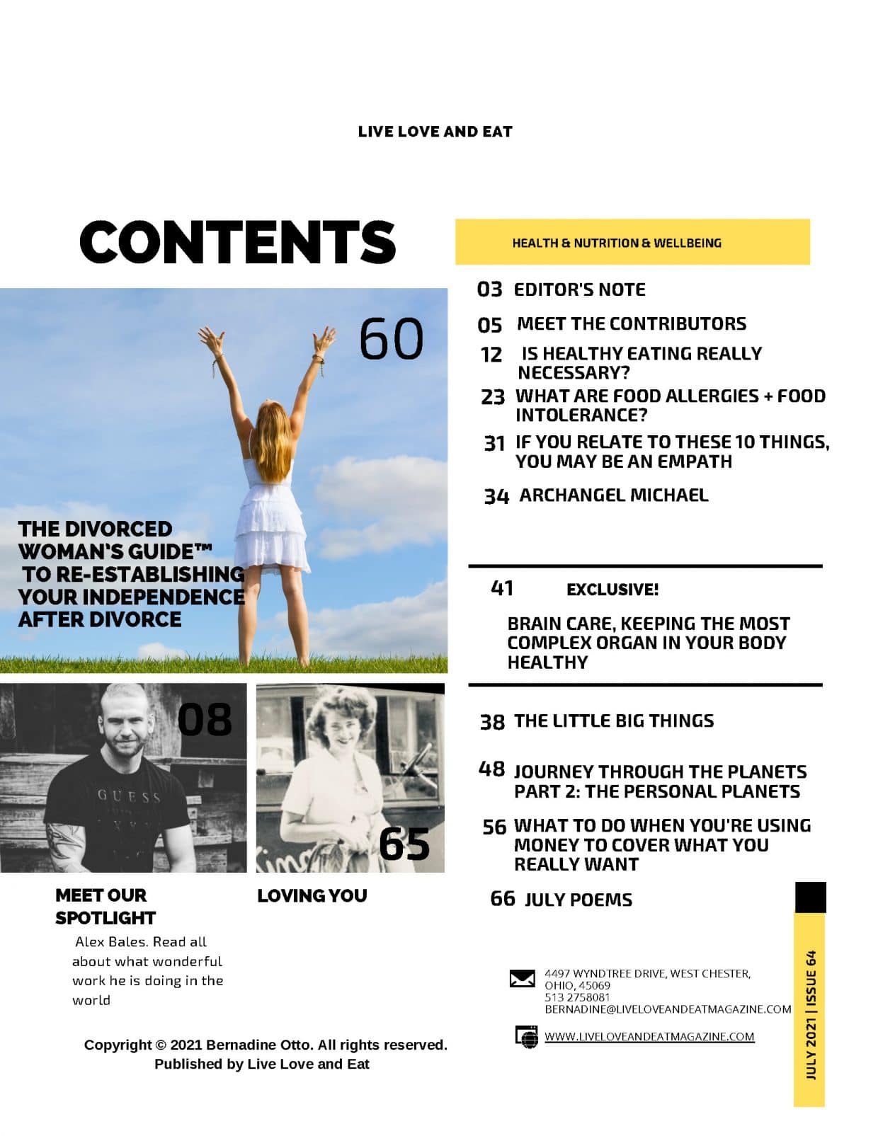 Live Love and Eat Magazine - July 2021