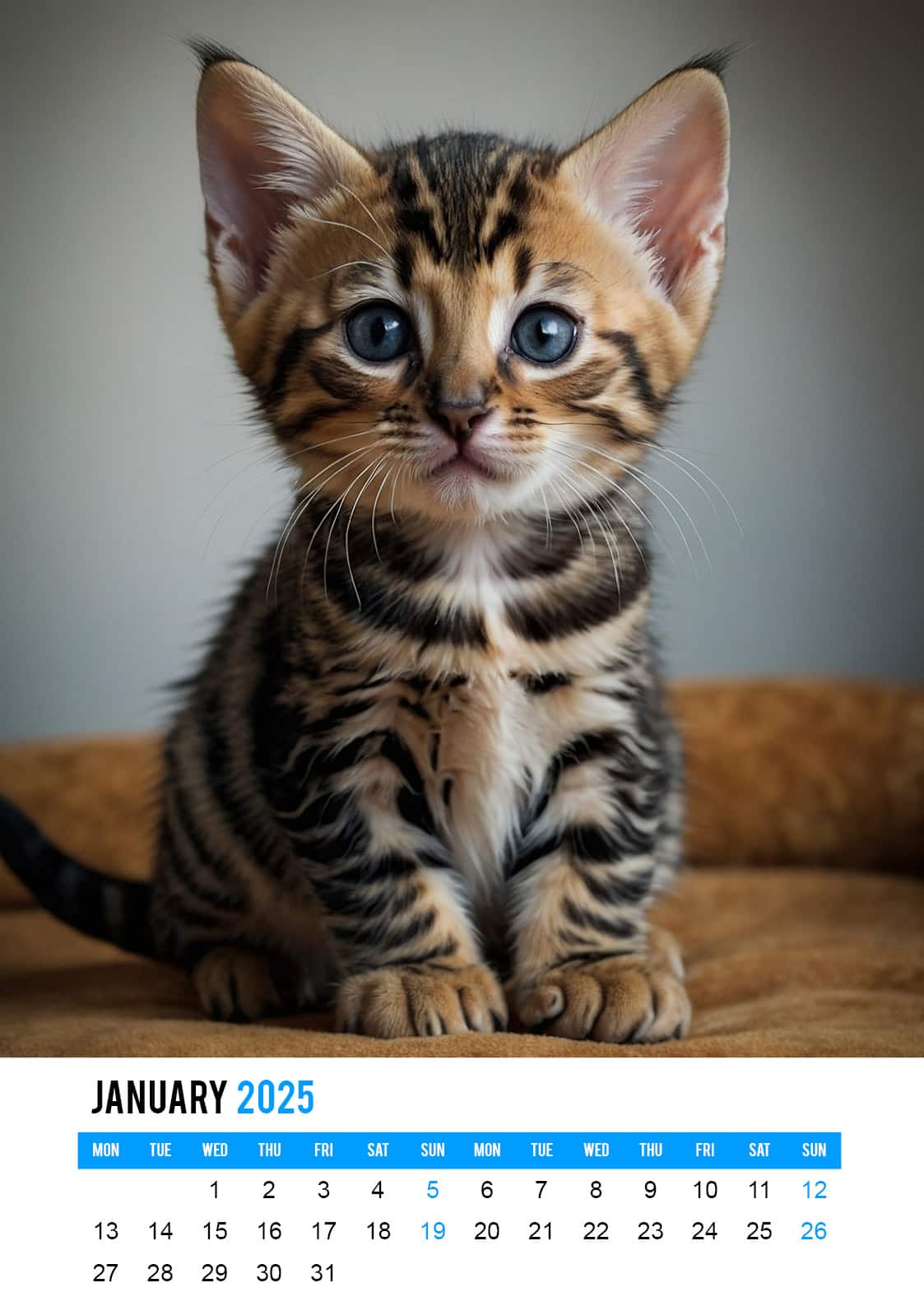 Cute Kittens - 2025 Calendar