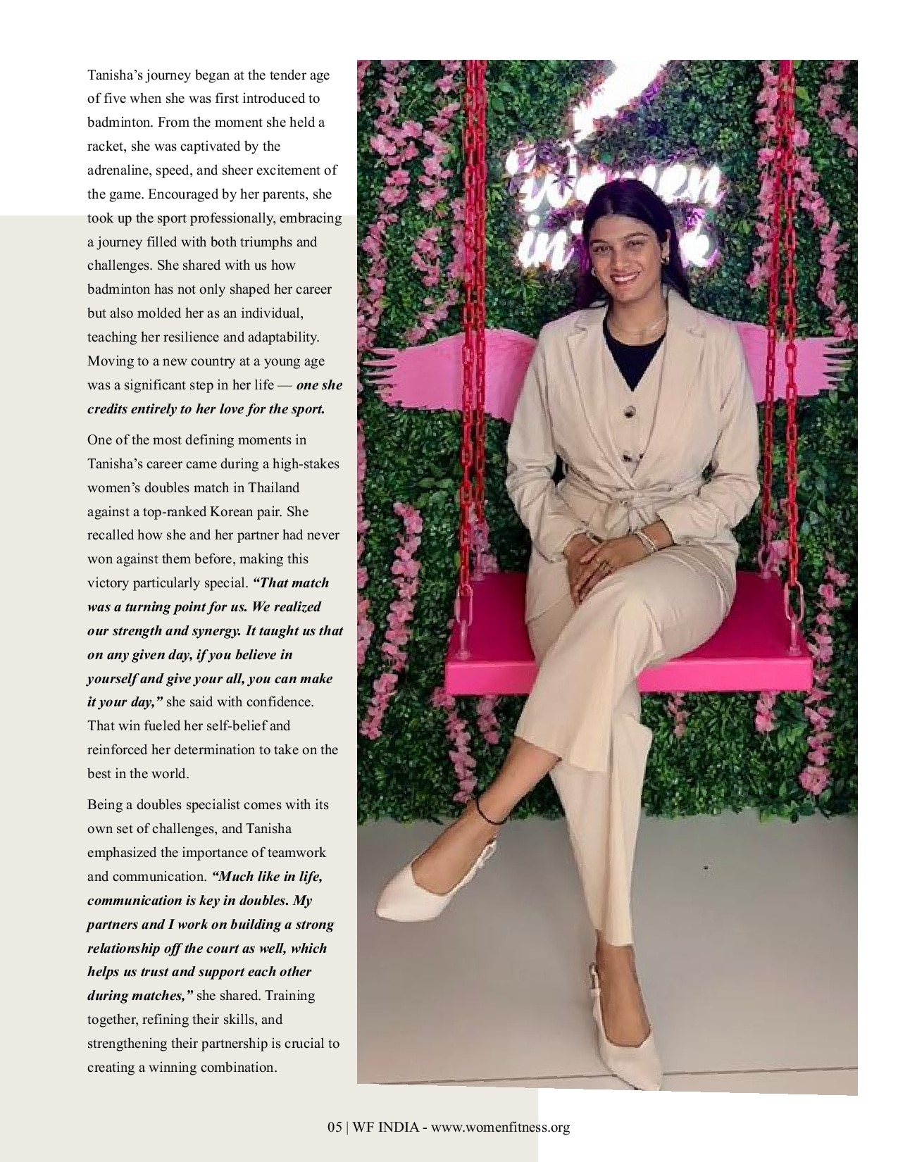 Women Fitness India Magazine - April 2025 - Tanisha Crasto