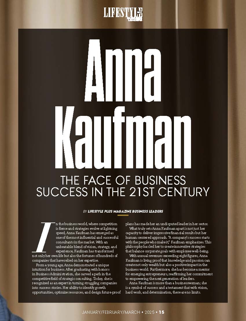 Lifestyle Plus Magazine - March 2025 - Business Leaders Edition - Anna Kaufman