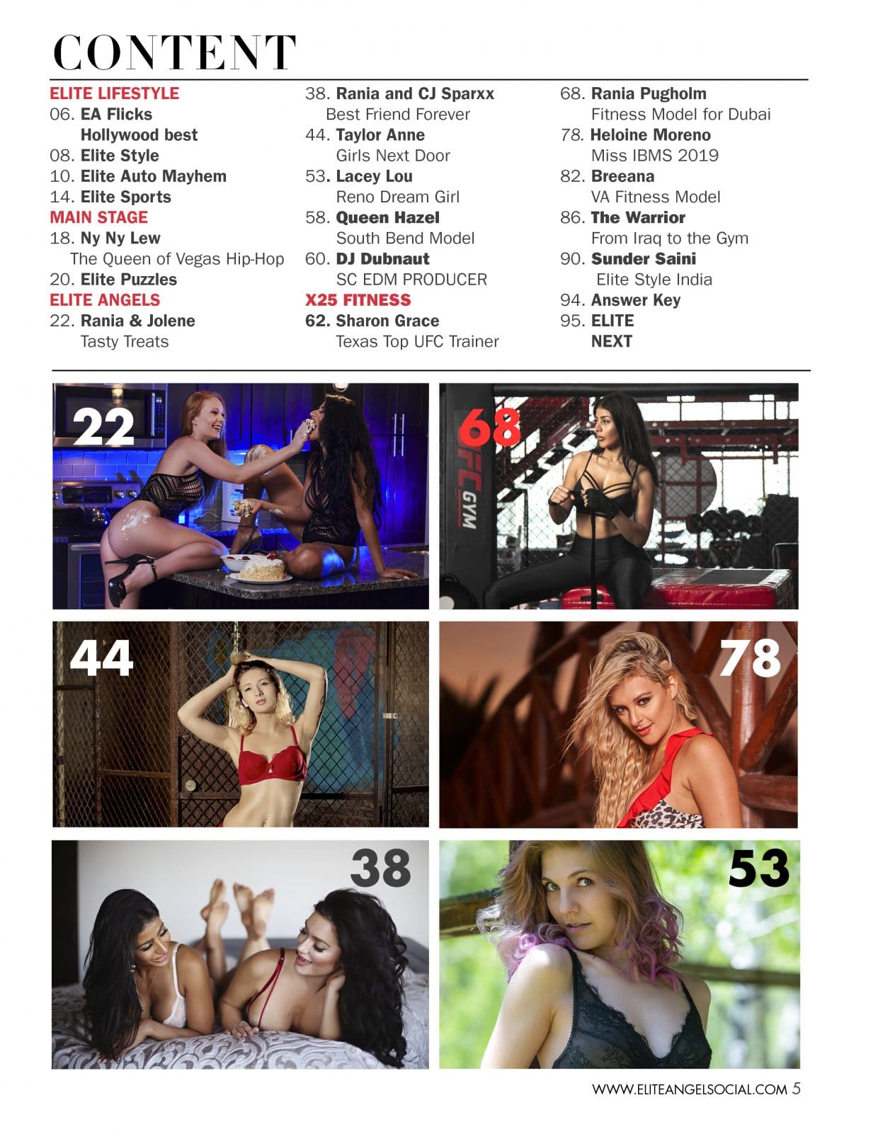 Elite Angels Magazine - August 2019 - Rania Pugholm and Jolene Garone