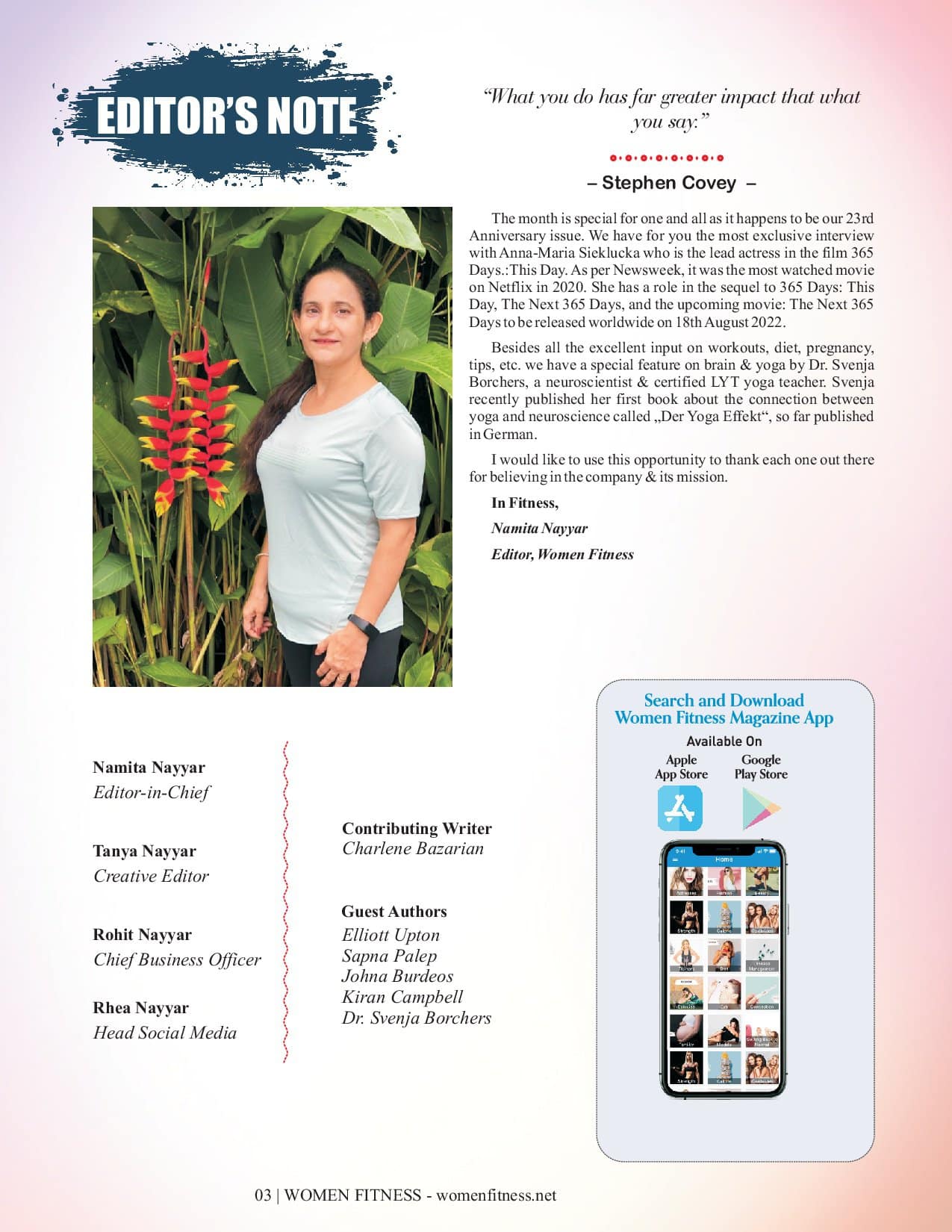 Women Fitness International Magazine - 26th Anniversary Special 2022 - Anna-Maria Sieklucka