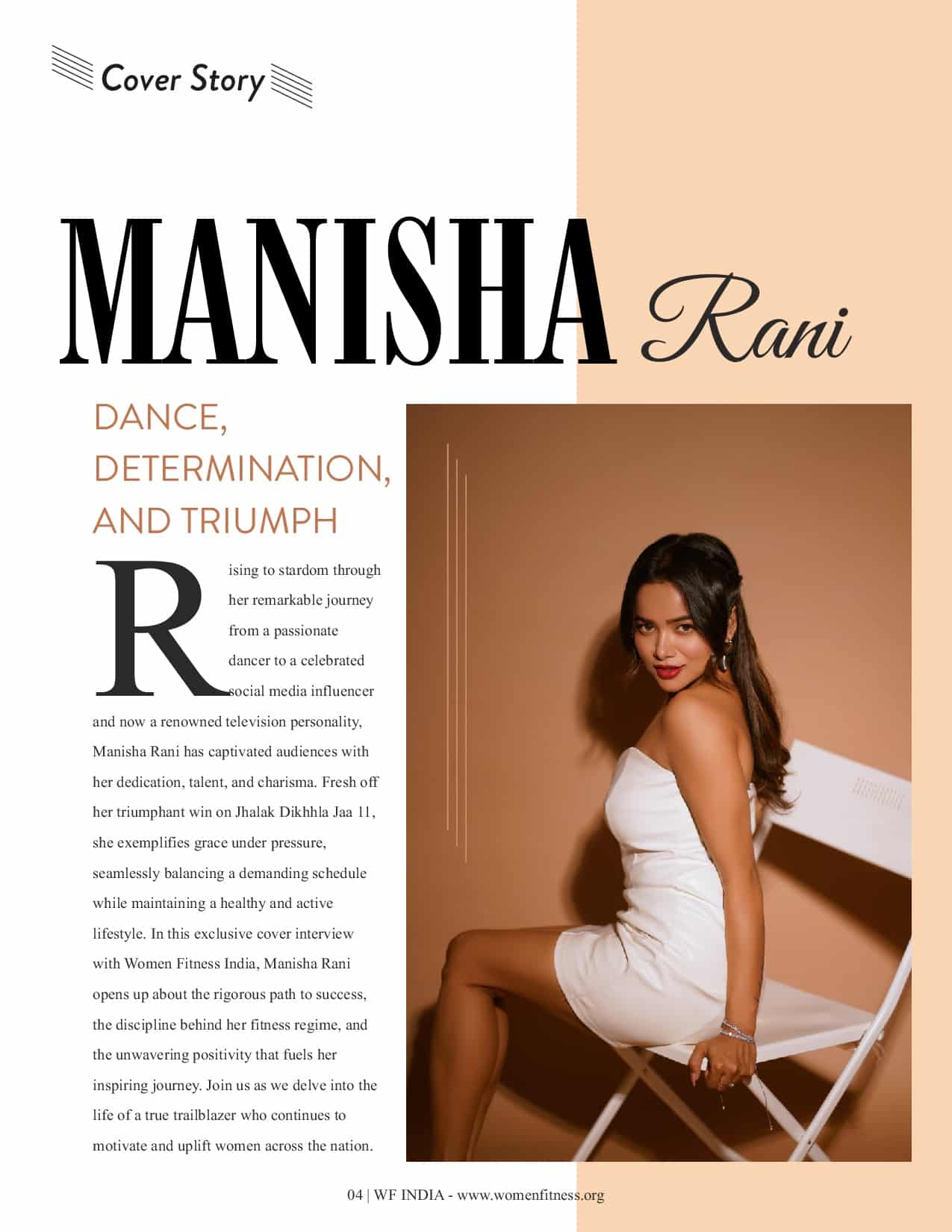 Women Fitness India Magazine - August 2024 - Manisha Rani