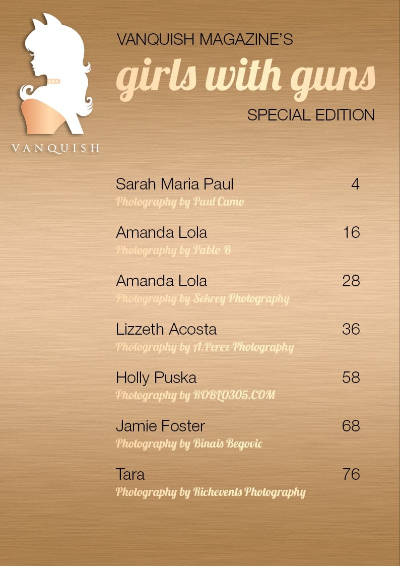 Vanquish Magazine - Girls with Guns - Lizzeth Acosta