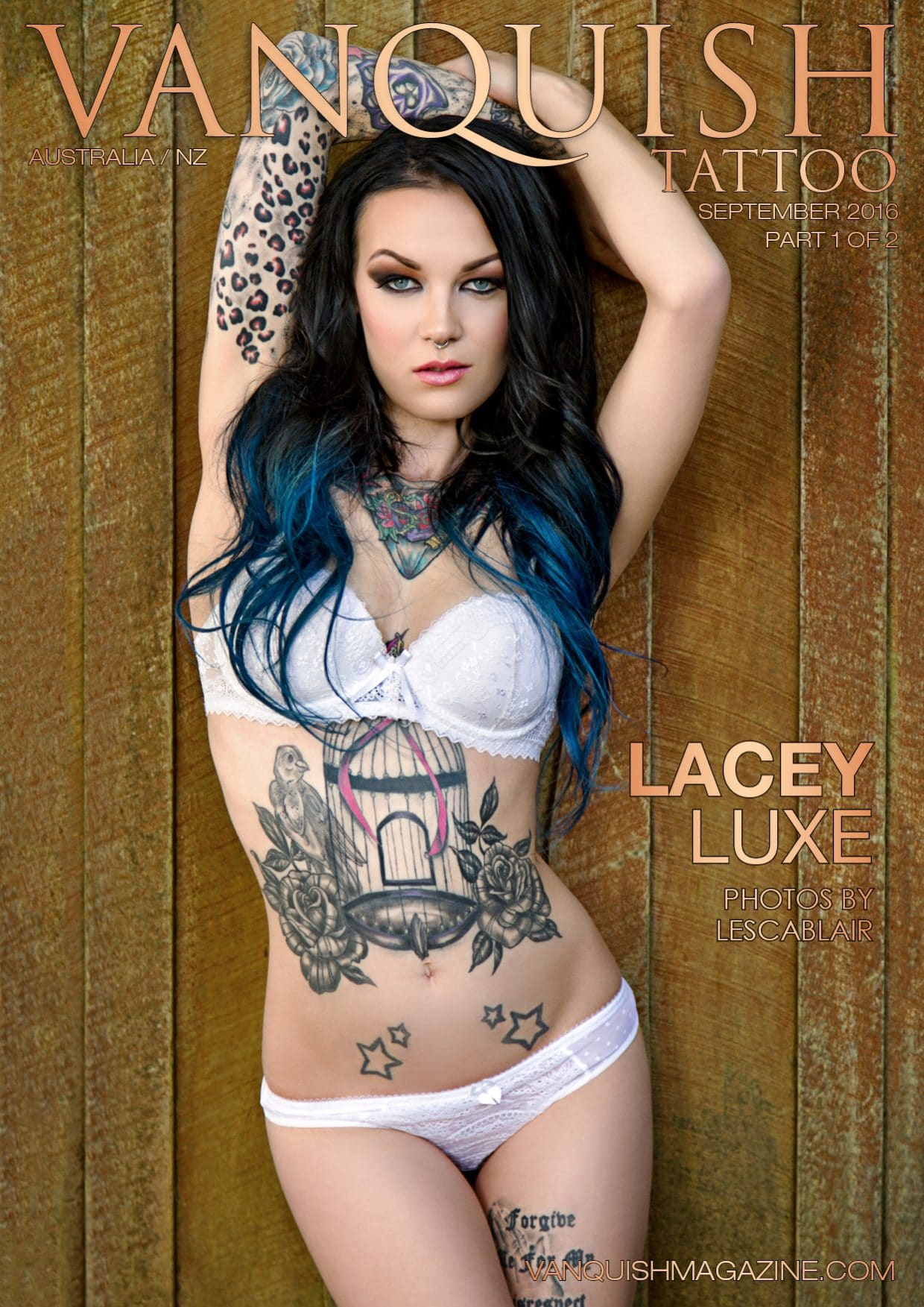 Vanquish Tattoo Magazine – September 2016 – Lacey Luxe 