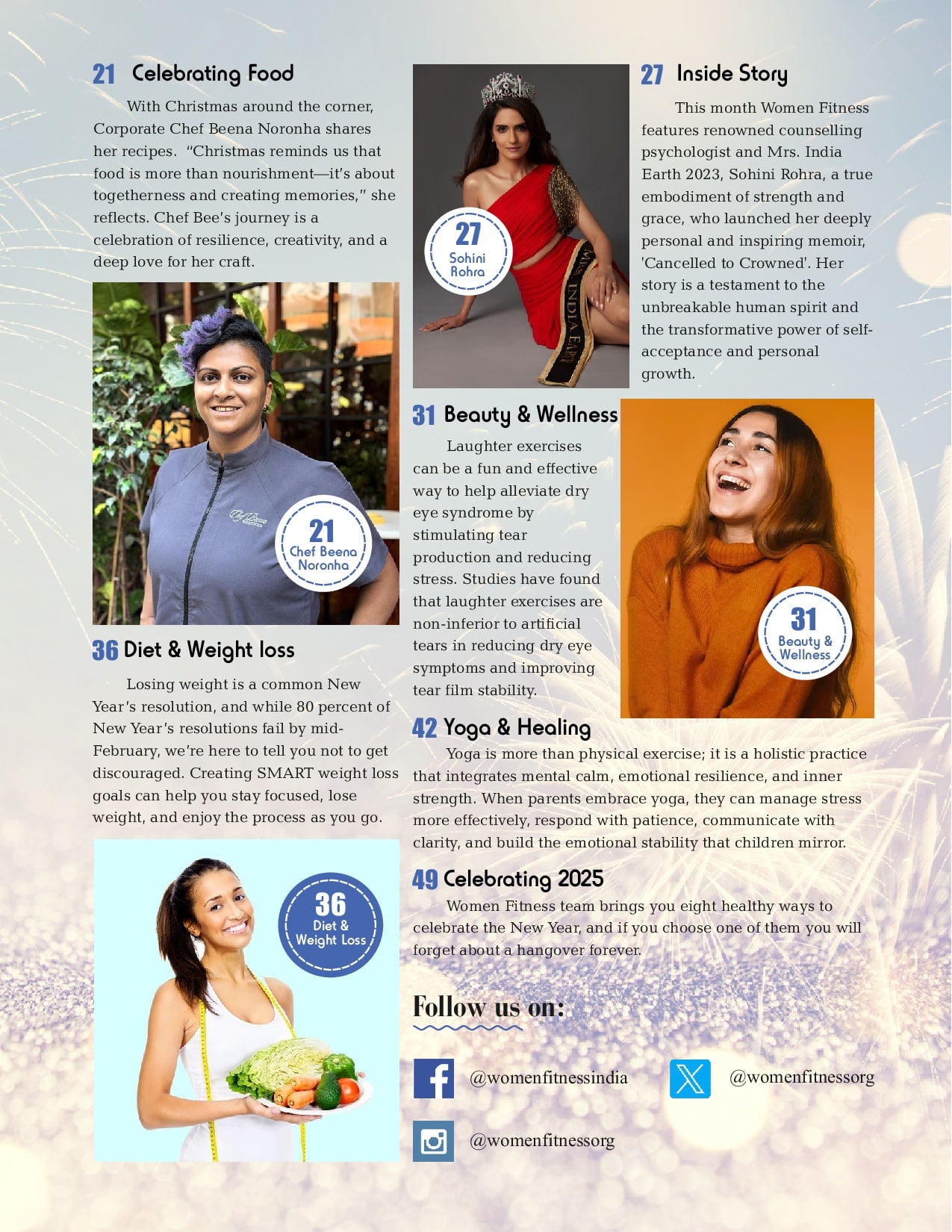 Women Fitness India Magazine - January 2025 - Arika Singh