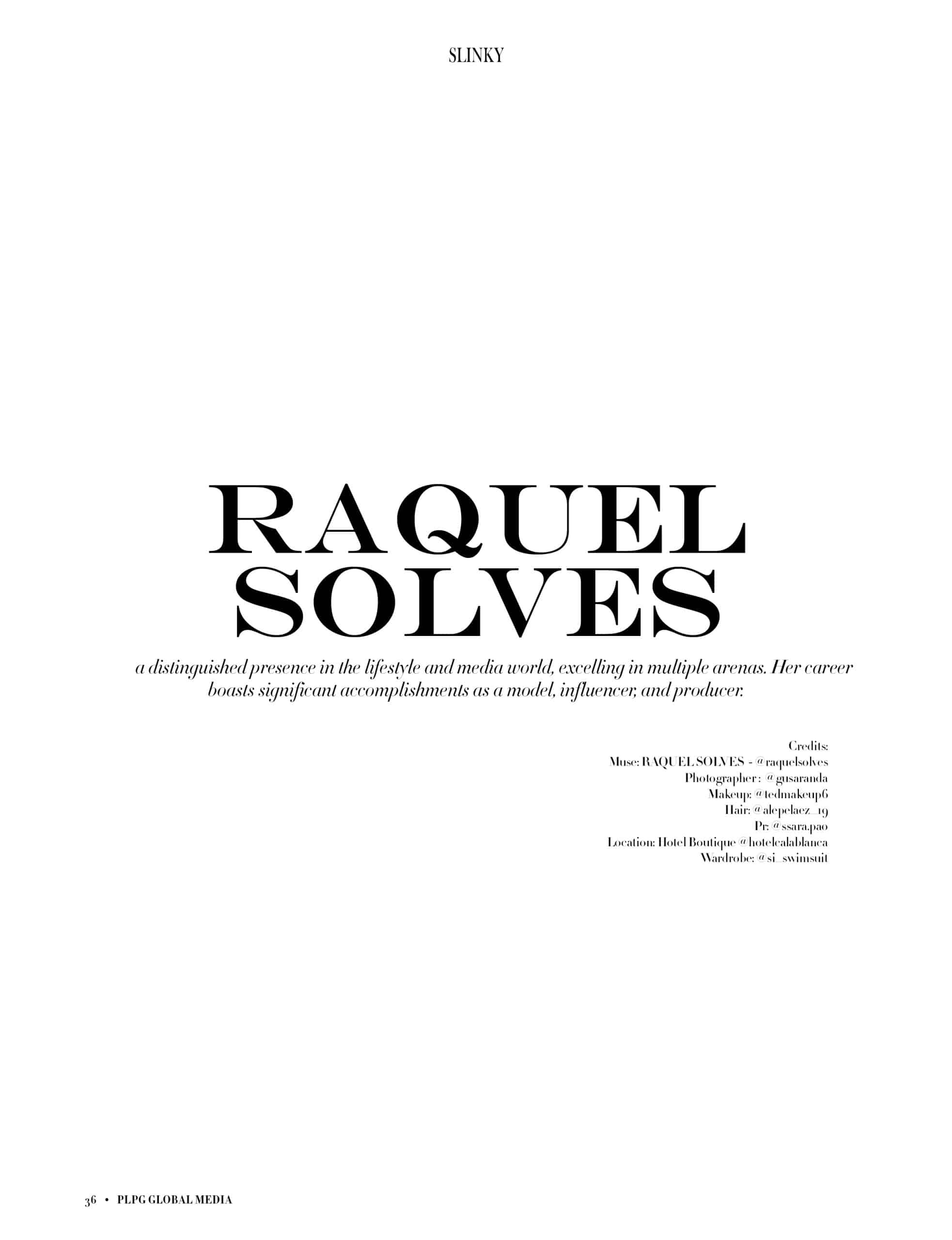 Slinky Magazine - September 2024 - Raquel Solves