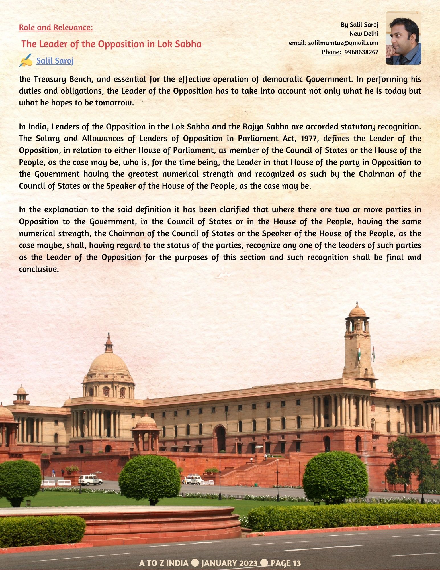 A to Z India Magazine - January 2023