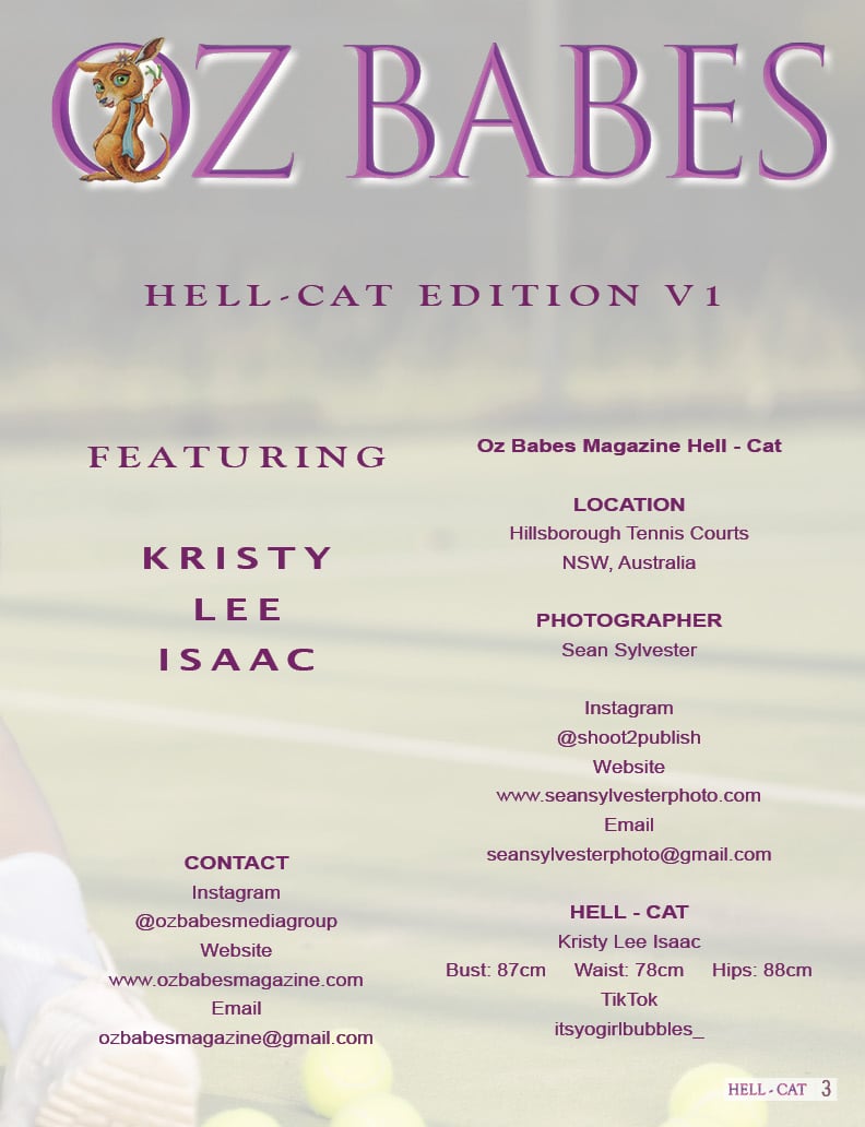 Oz Babes Magazine - Hell-Cat V1 - Kristy Isaac