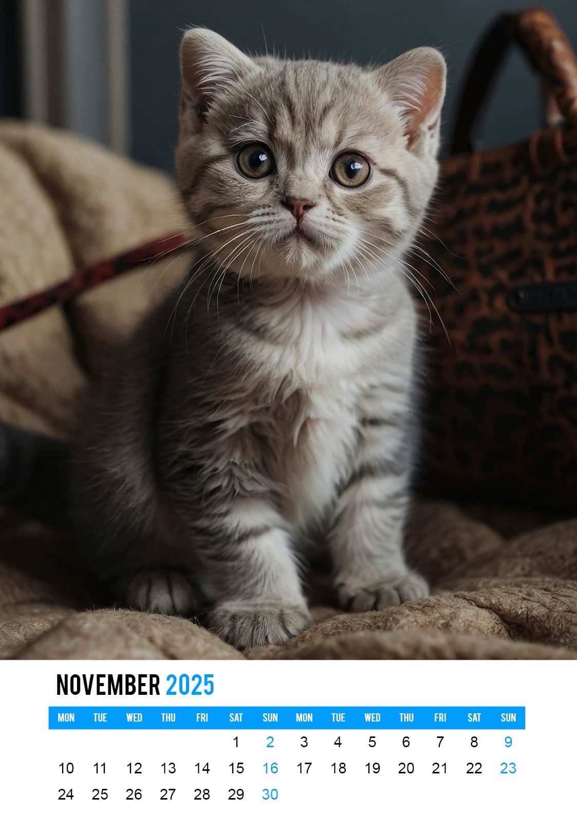 Cute Kittens - 2025 Calendar