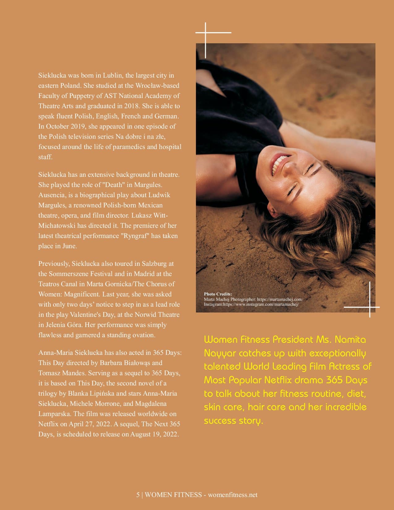 Women Fitness International Magazine - 26th Anniversary Special 2022 - Anna-Maria Sieklucka
