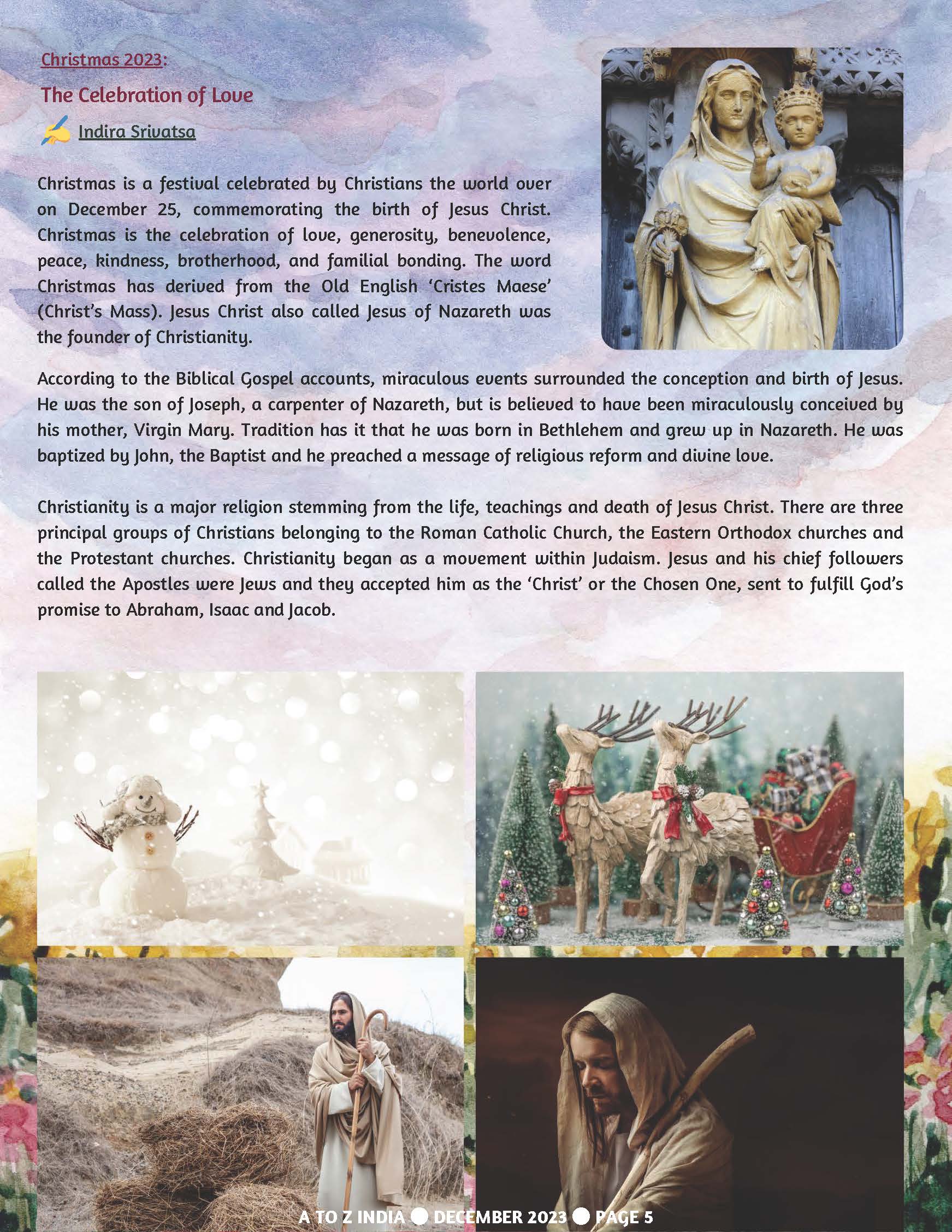 A to Z India Magazine - December 2023 - Merry Christmas 2023