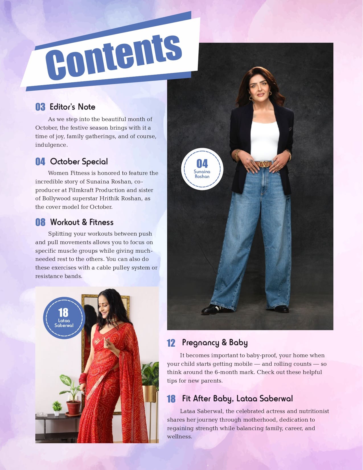 Women Fitness India Magazine - October 2024 - Sunaina Roshan