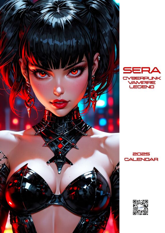 Sera – Cyberpunk Vampire Legend – 2025 Calendar 