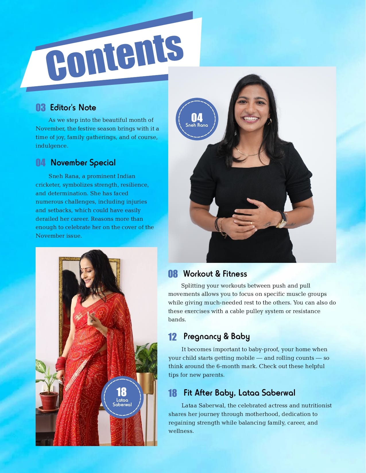 Women Fitness India Magazine - November 2024 - Sneh Rana