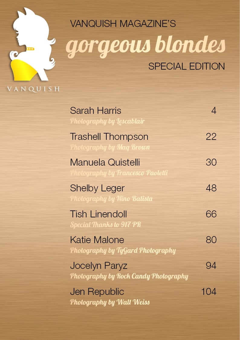 Vanquish Magazine - Gorgeous Blondes - Trashell Thompson