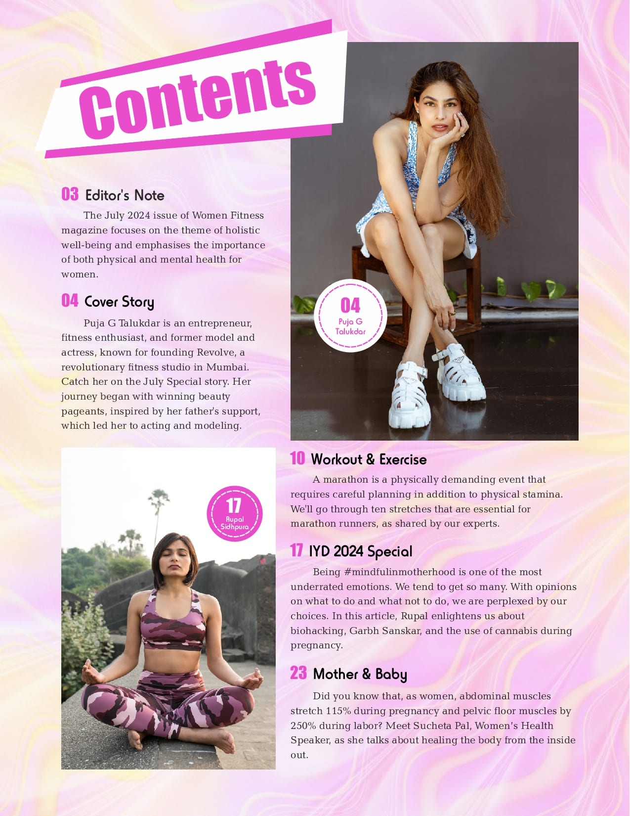 Women Fitness India Magazine - July 2024 - Puja G Talukdar
