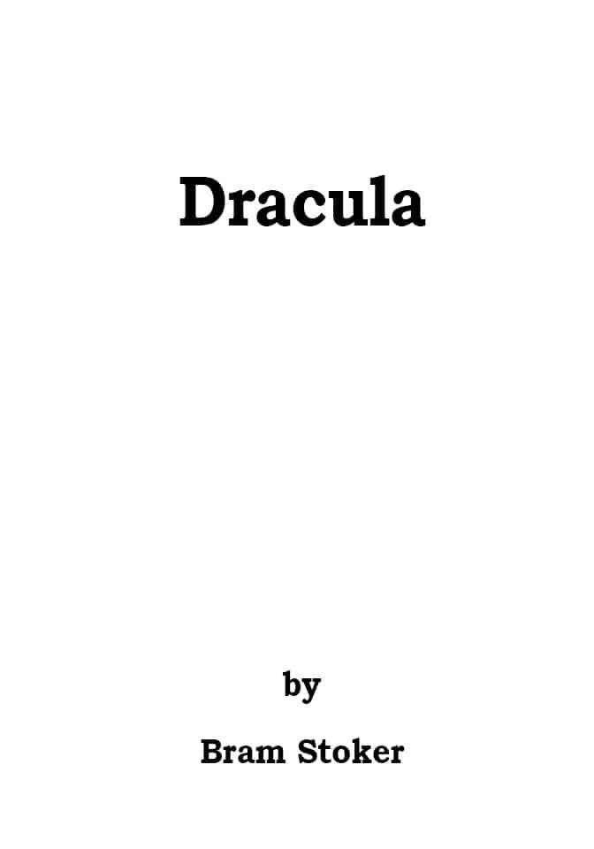 Dracula - Bram Stoker