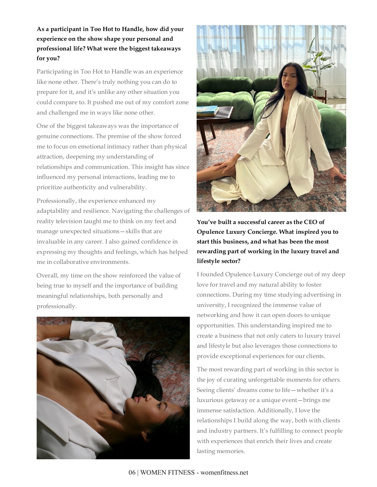 Women Fitness International Magazine - December 2024- Kylisha Jageshar