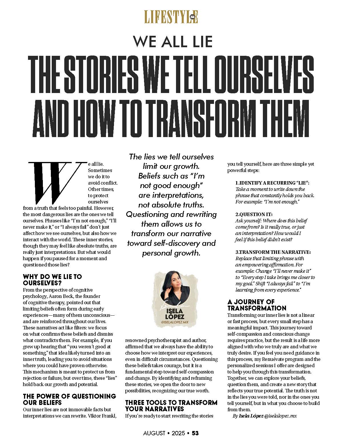 Lifestyle Plus Magazine - August 2025 - Vilma Biliene Coleman
