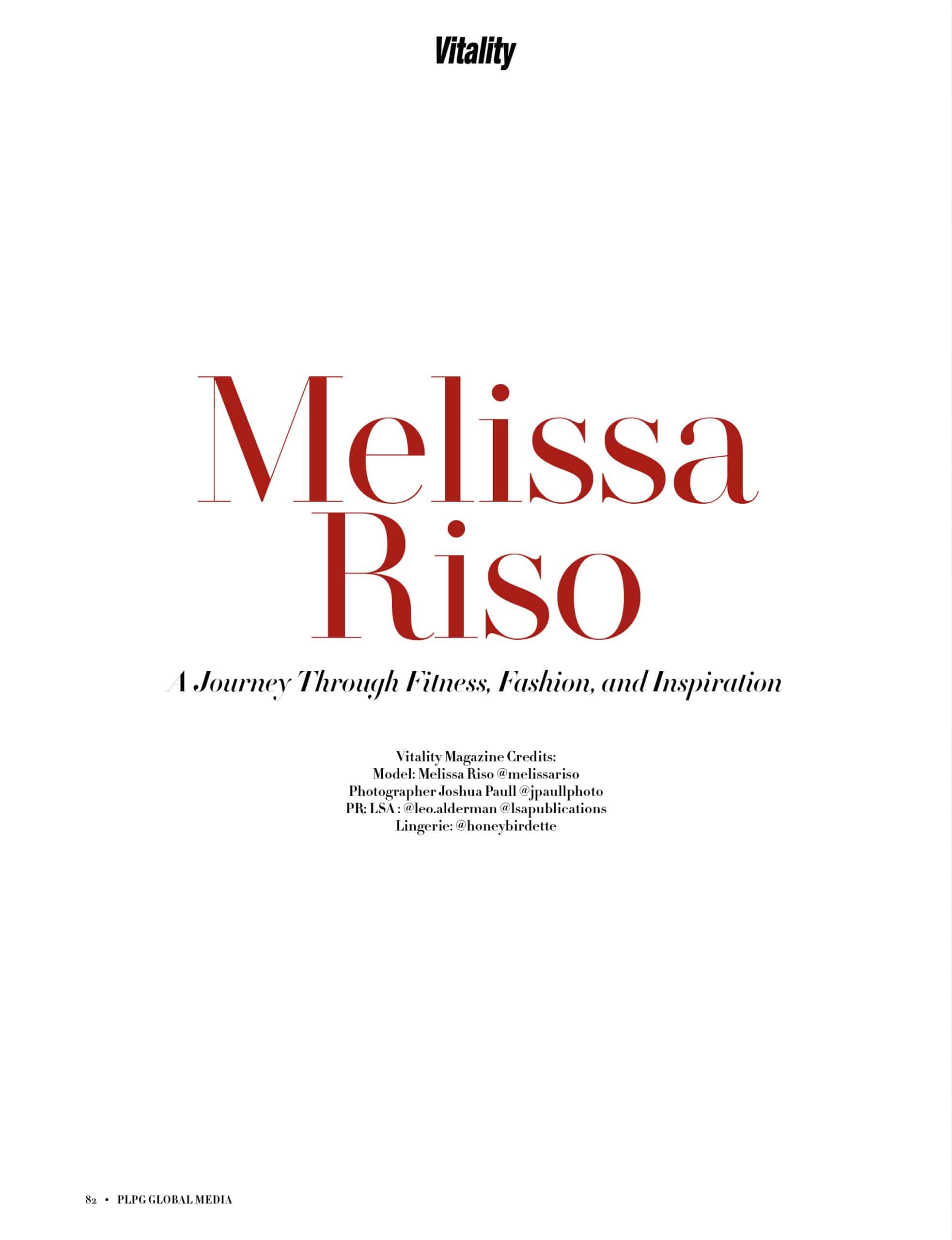 Vitality Magazine - September 2024 - Melissa Riso