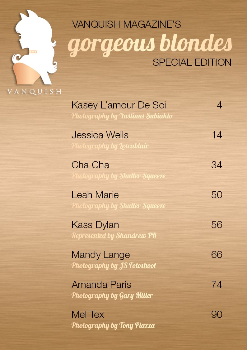 Vanquish Magazine - Gorgeous Blondes - Kass Dylan